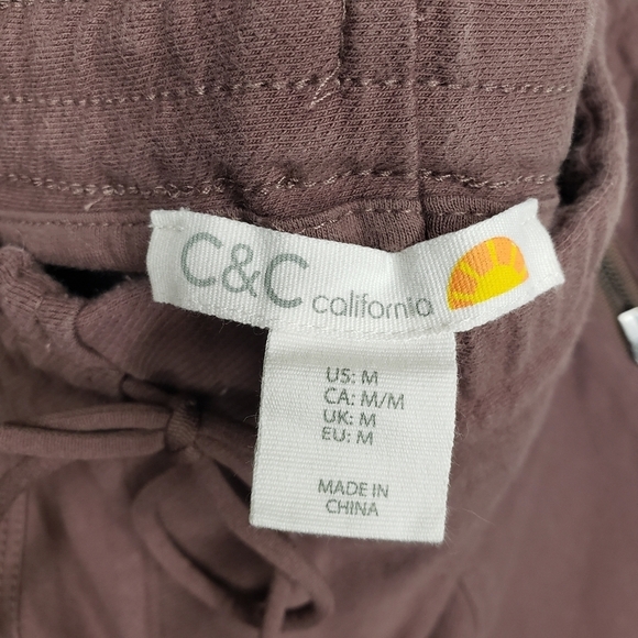 C & C California Joggers M Athleisure Comfy Travel Stretch Activewear Minimalist - Picture 7 of 8